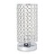 Elegant Designs Elipse Crystal Bedside Nightstand Cylindrical Uplight Table Lamp, Chrome